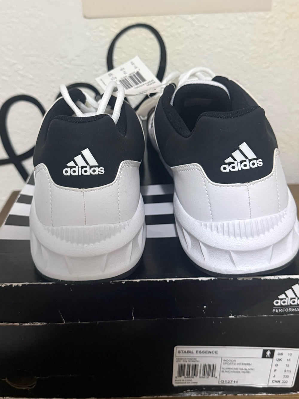 adidas White Black Red Training Sneakers - Picture 3 of 4